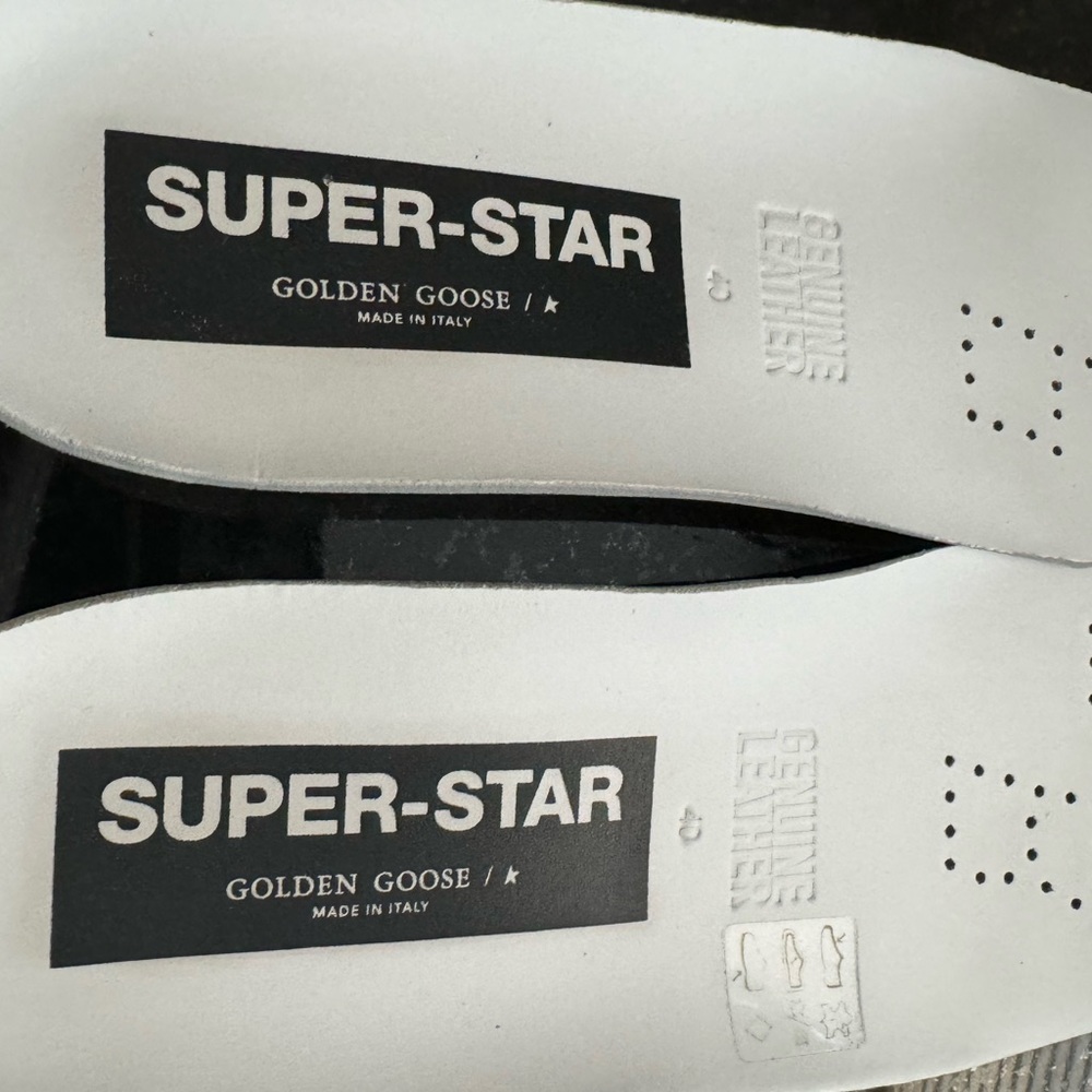 GOLDEN GOOSE WOMENS SUPERSTAR WHITE LEATHER SILVER STAR 40 WORN 1X LKNW - Picture 16 of 16
